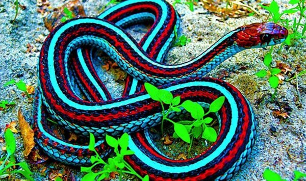 california red sided garter snake